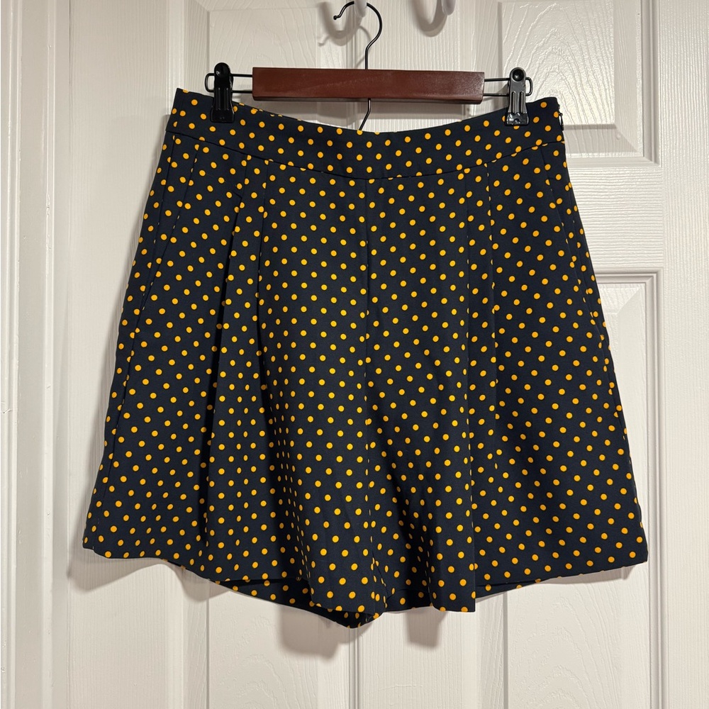 Navy Blue Polka Dot Shorts
